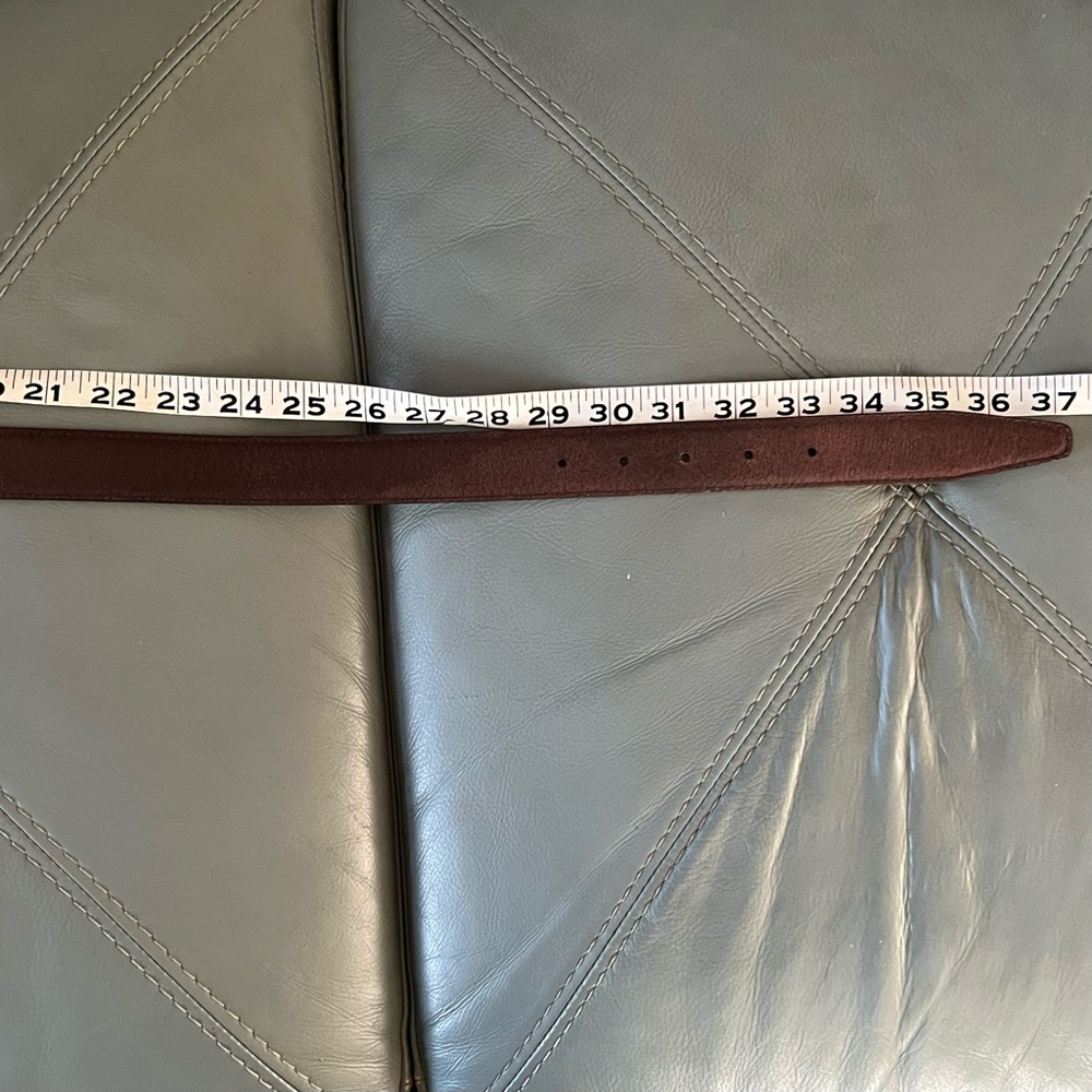 Vintage FOSSIL Genuine Leather BROWN Belt W/ Silver BUCKLE Medium (M) 29-33” - Picture 15 of 17